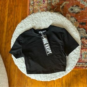 THE KRIPT BLACK CROP TOP